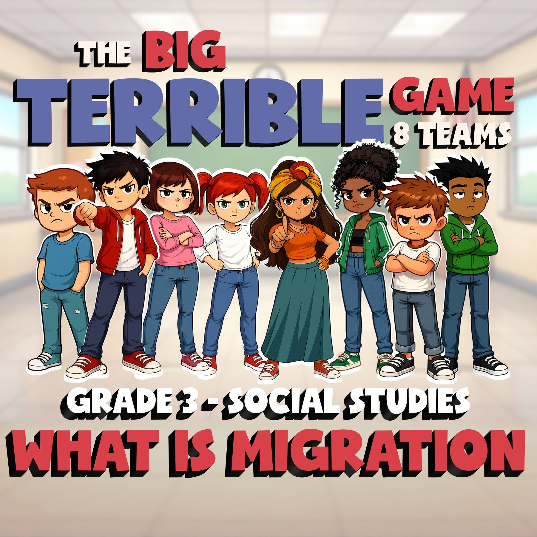 What Is Migration BIG TERRIBLE GAME - No Prep Grade 3 Socials Review Activity
