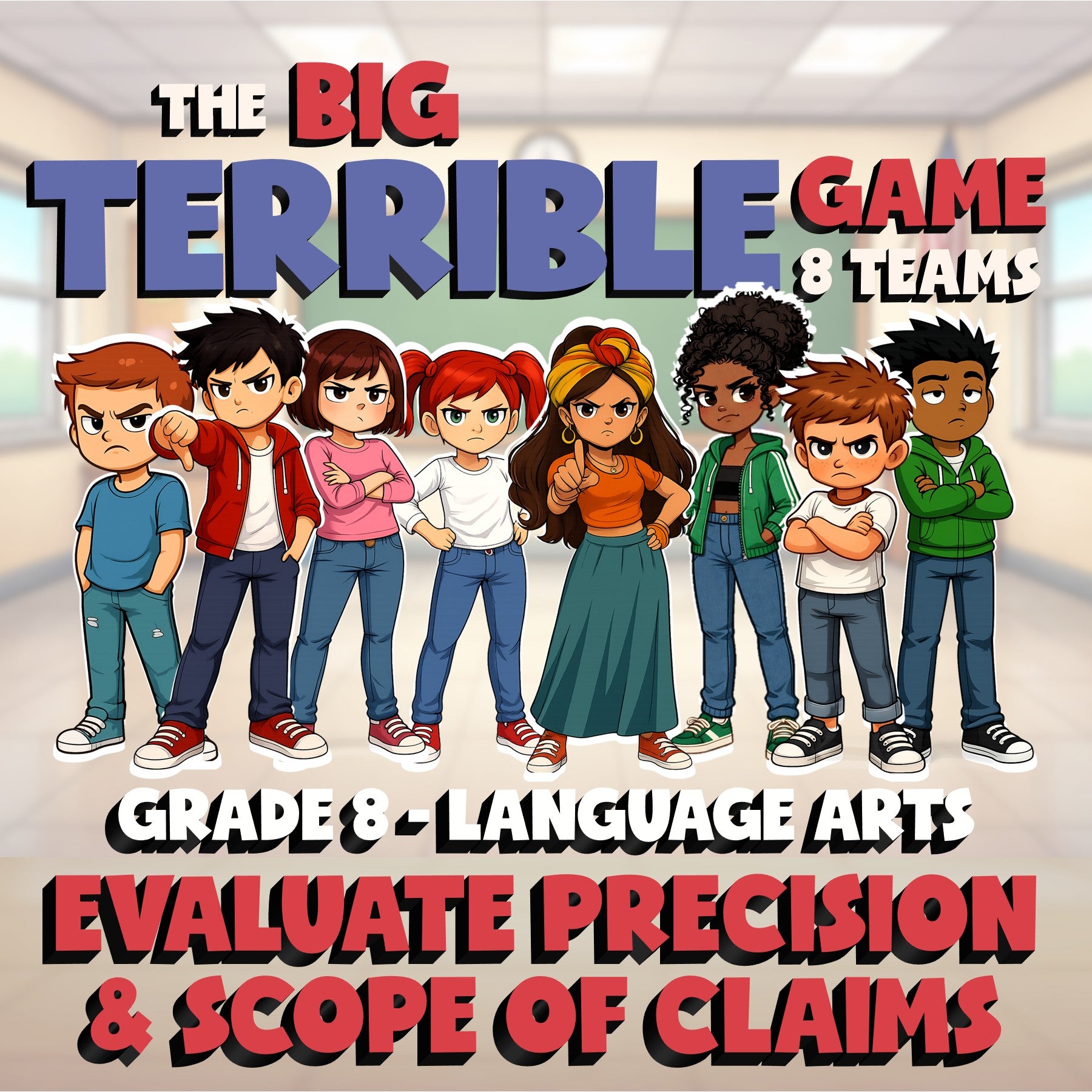 Evaluate Precision & Scope of Claims BIG TERRIBLE GAME - Grade 8 ELA Review