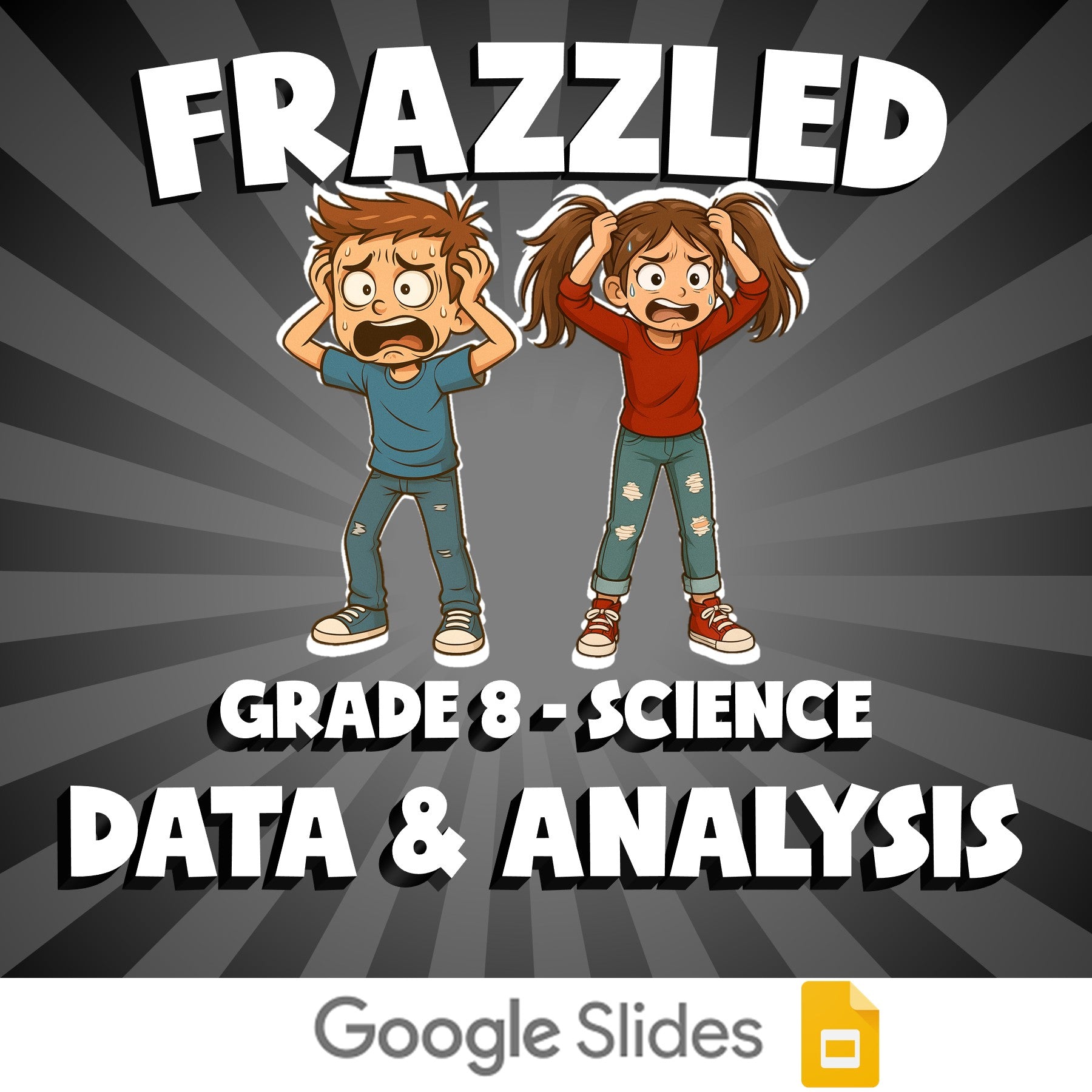 Data & Analysis FRAZZLED Science Game - No Prep Grade 8 Review Activity