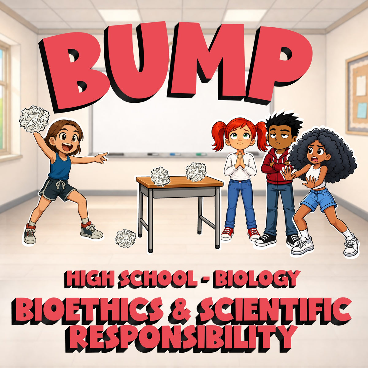Bioethics & Scientific Responsibility BUMP Science Game - No Prep Biology Review