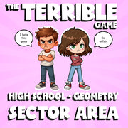 Sector Area THE TERRIBLE GAME - No Prep Geometry Math Review Activity