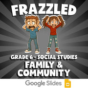 Family & Community FRAZZLED Socials Game - No Prep Grade 6 Review Activity