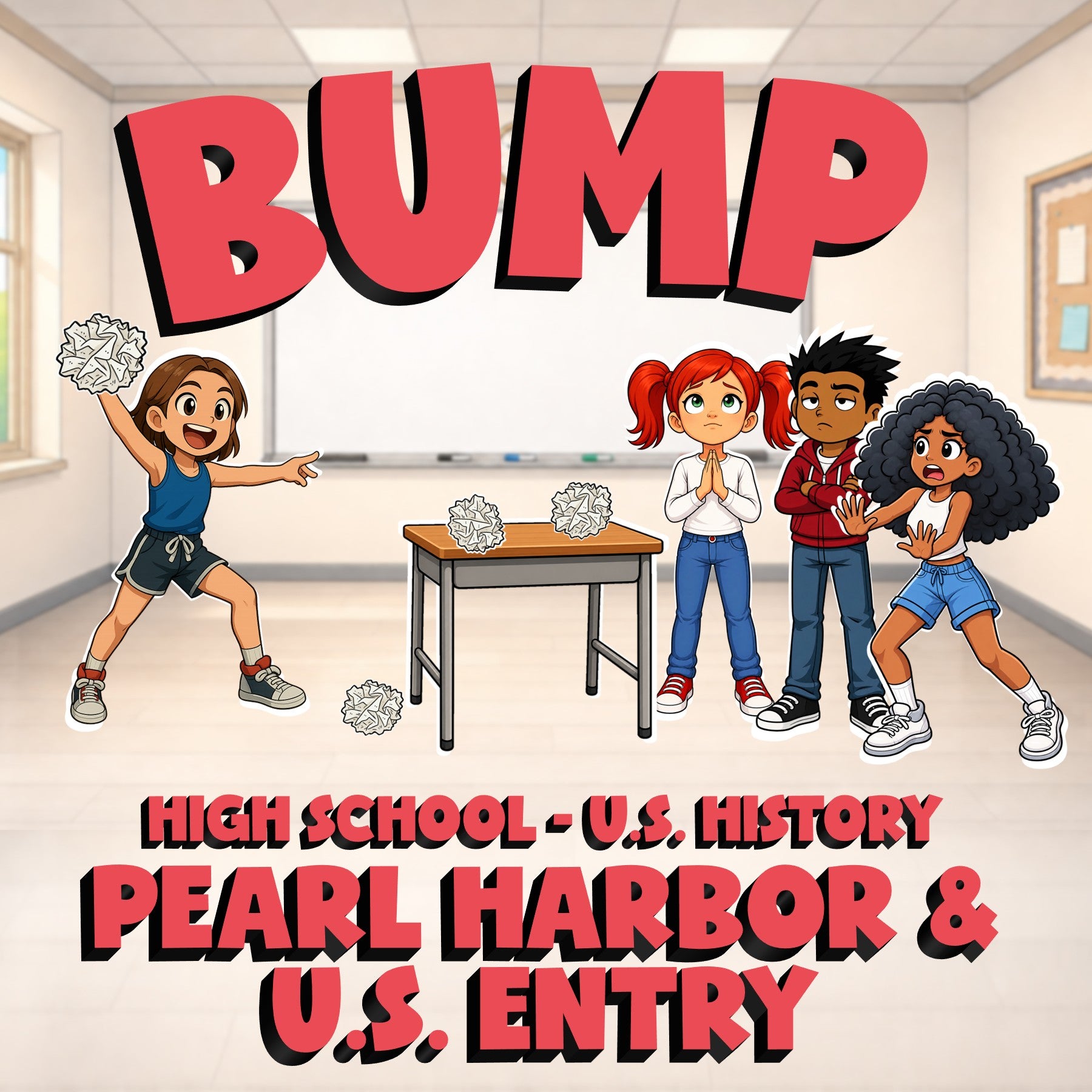 Pearl Harbor & U.S. Entry BUMP U.S. History Game - No Prep Review Activity