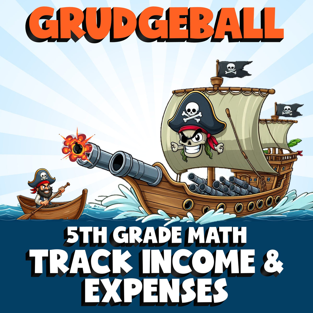Track Income & Expenses GRUDGEBALL Math Game - No Prep Grade 5 Review Activity