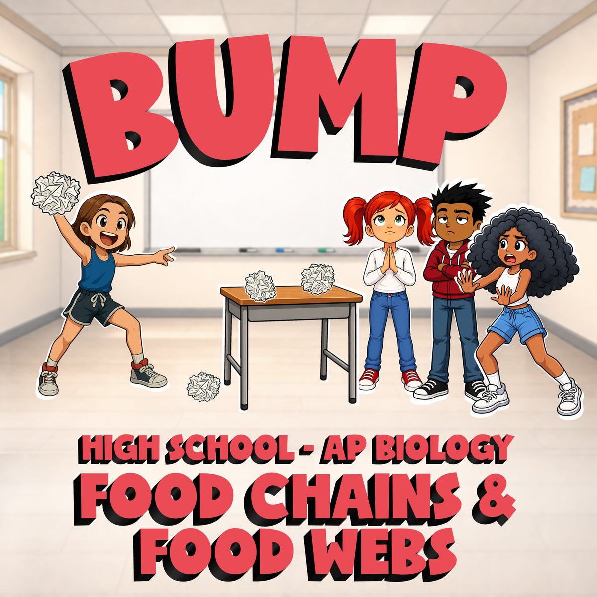 Food Chains & Food Webs BUMP Science Game - No Prep AP Biology Review Activity