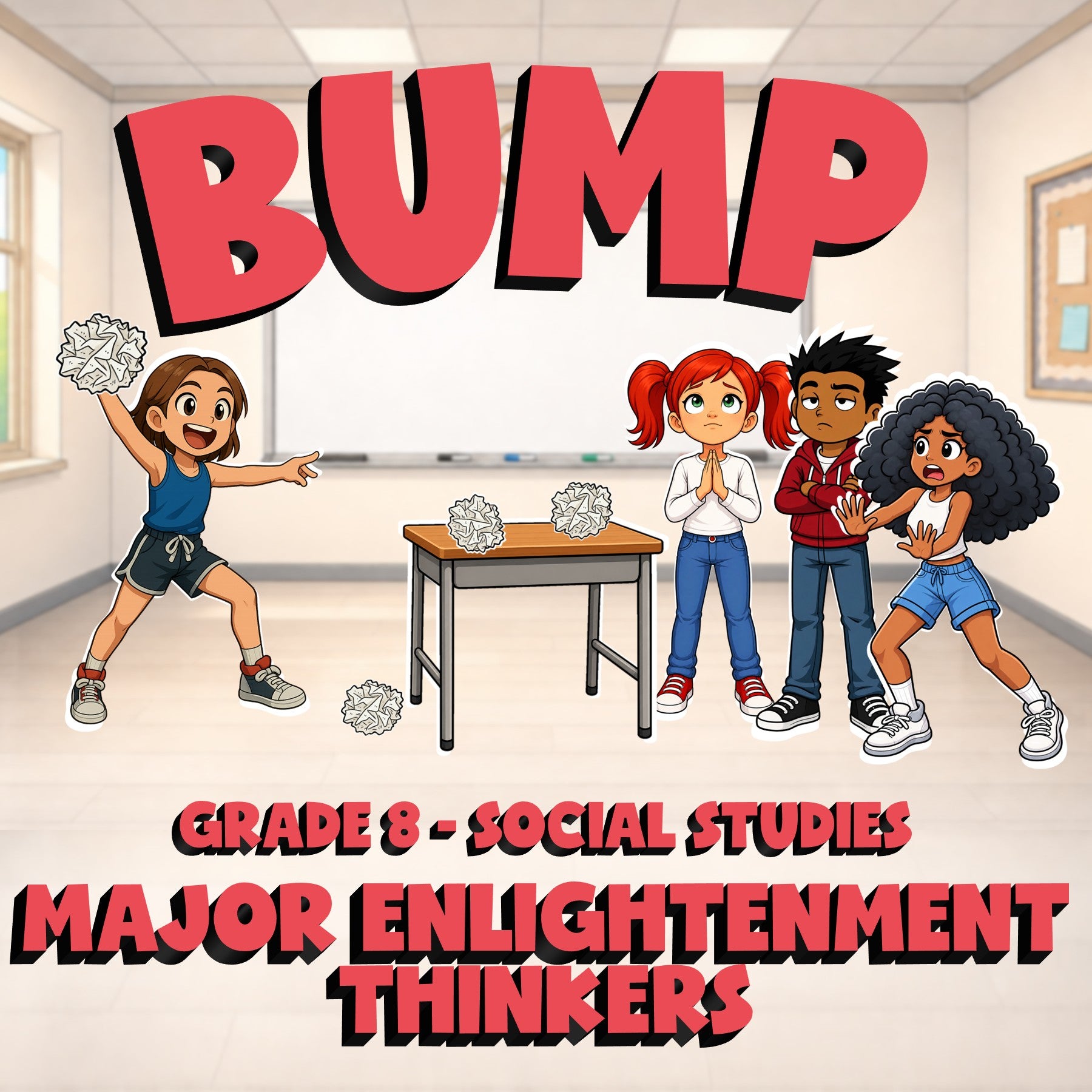 Major Enlightenment Thinkers BUMP Socials Game - No Prep Grade 8 Review Activity