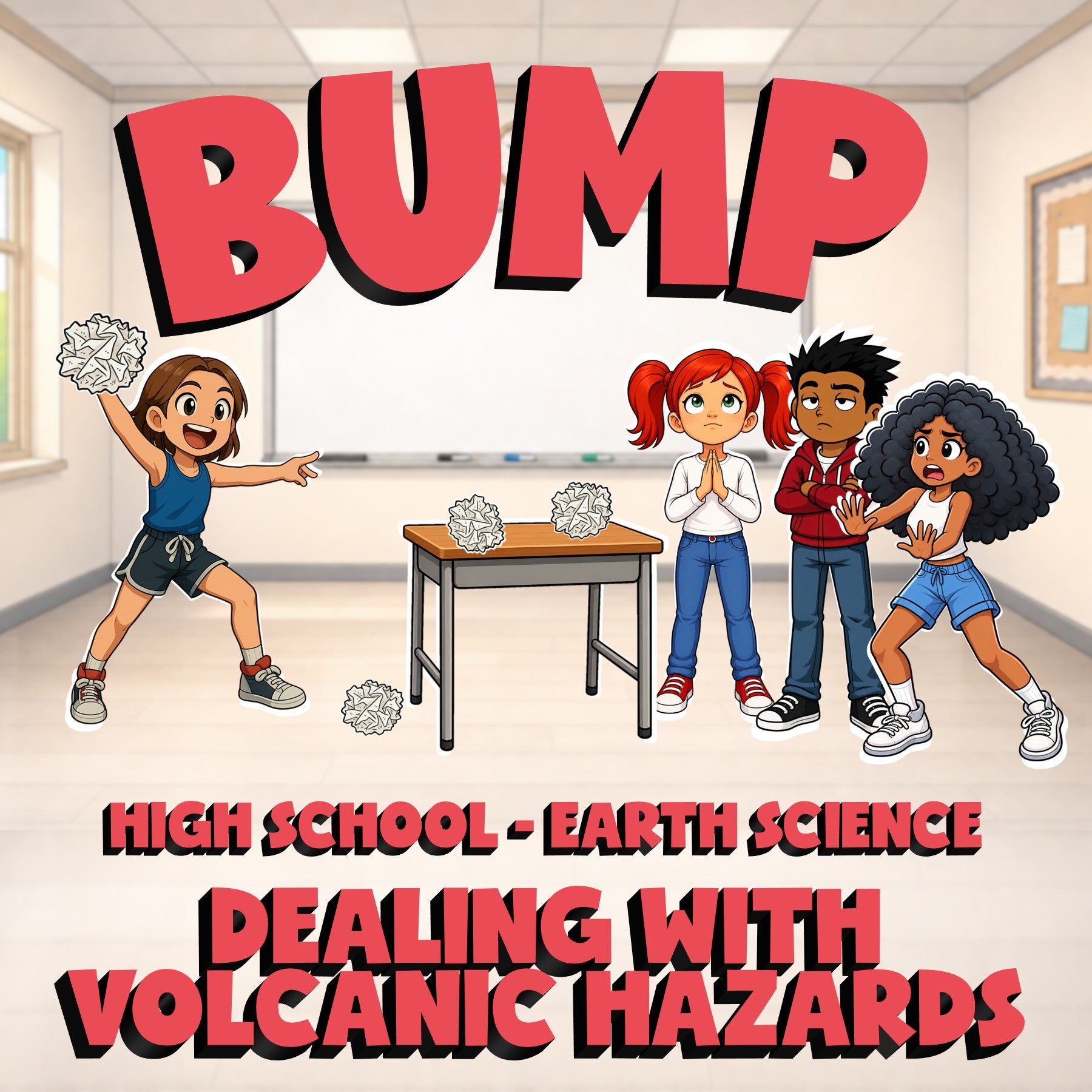 Dealing with Volcanic Hazards BUMP Game - No Prep Earth Science Review Activity