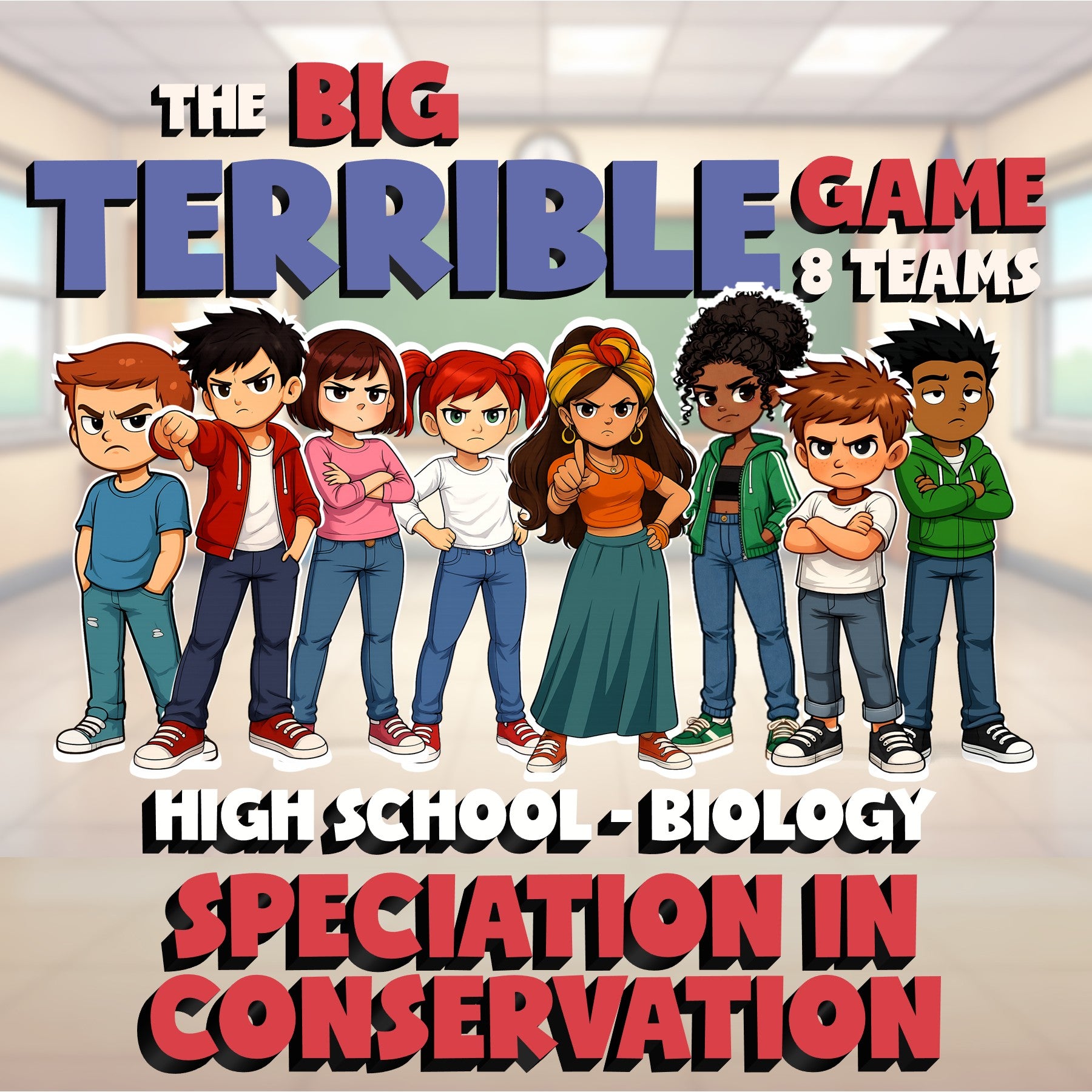 Speciation in Conservation BIG TERRIBLE GAME - No Prep Biology Science Review