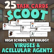 Viruses & Acellular Agents SCOOT TASK CARDS Science Game - No Prep AP Biology