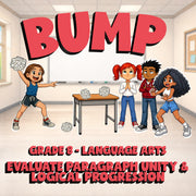 Evaluate Paragraph Unity & Logical Progression BUMP ELA Game - No Prep Grade 8