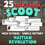 Haitian Revolution SCOOT TASK CARDS Game - No Prep World History Review Activity
