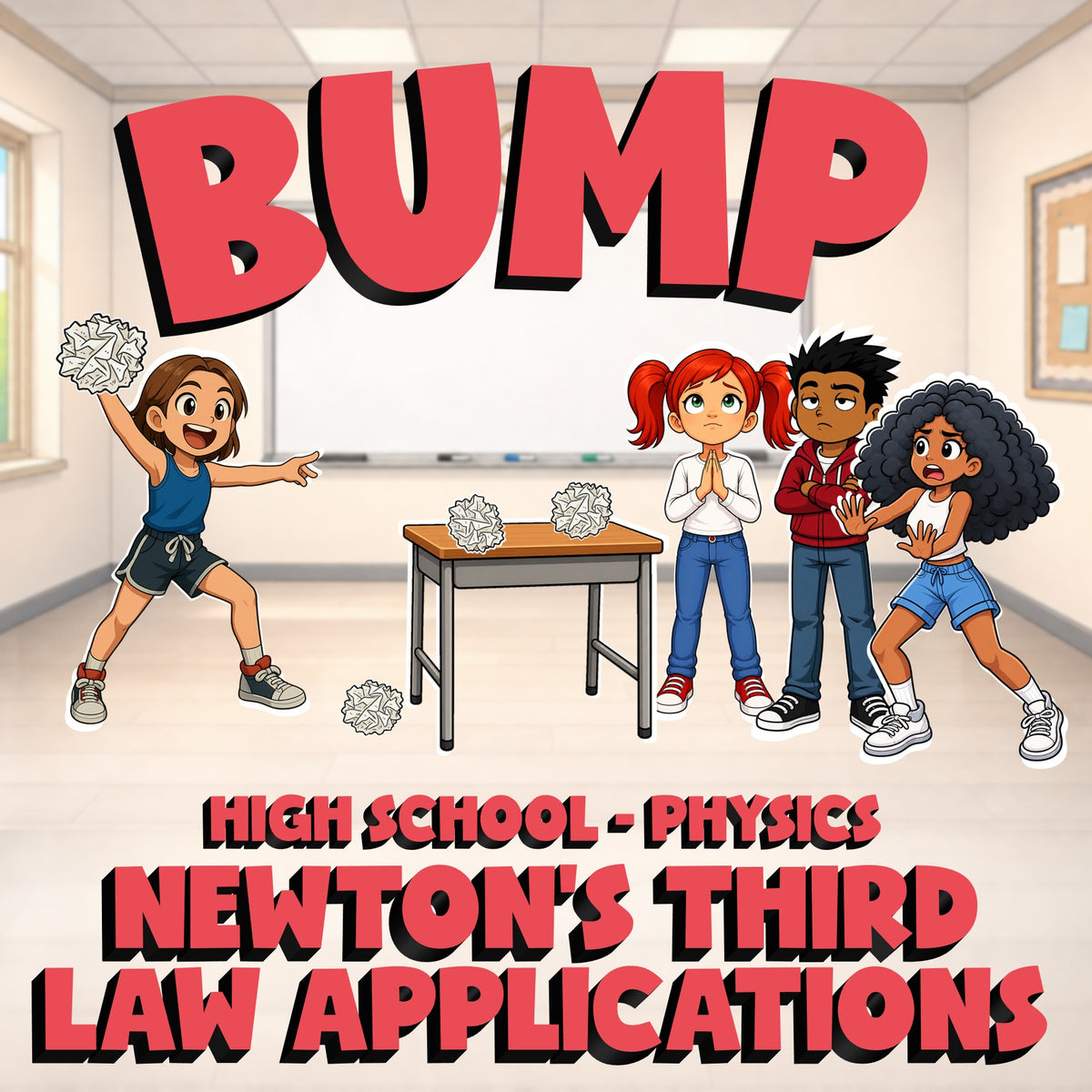 Newton’s Third Law Applications BUMP Science Game - No Prep Physics Review