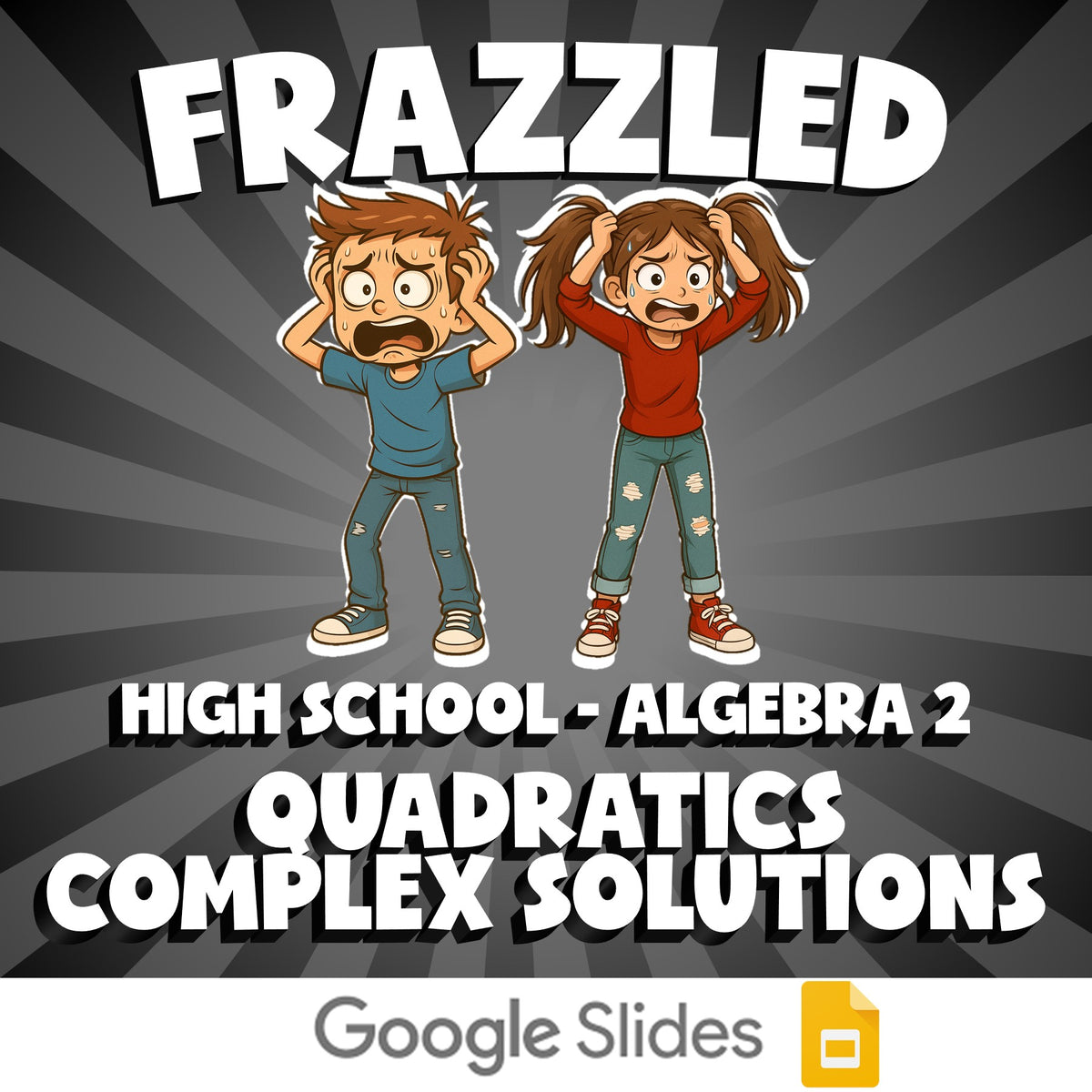Quadratics Complex Solutions FRAZZLED Math Game - No Prep Algebra 2 Review