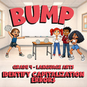 Identify Capitalization Errors BUMP ELA Game - No Prep Grade 4 Review Activity