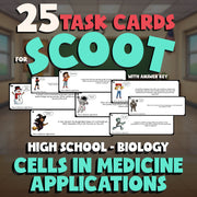 Cells in Medicine Applications SCOOT TASK CARDS Science Game - No Prep Biology