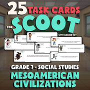 Mesoamerican Civilizations SCOOT TASK CARDS Socials Game - No Prep Grade 7