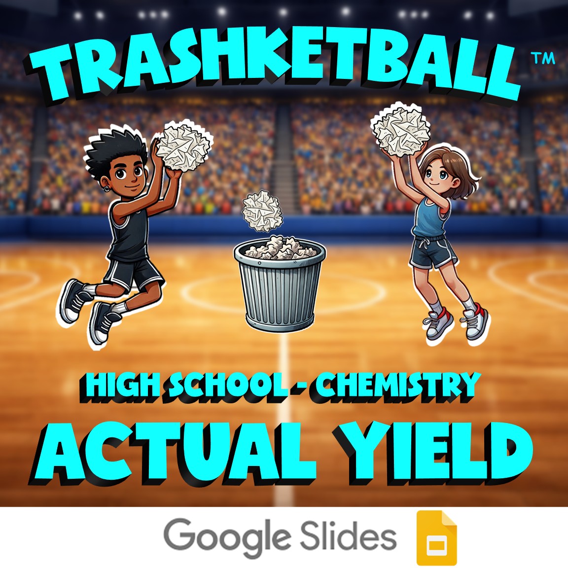 Actual Yield TRASHKETBALL Science Game - No Prep Chemistry Review Activity