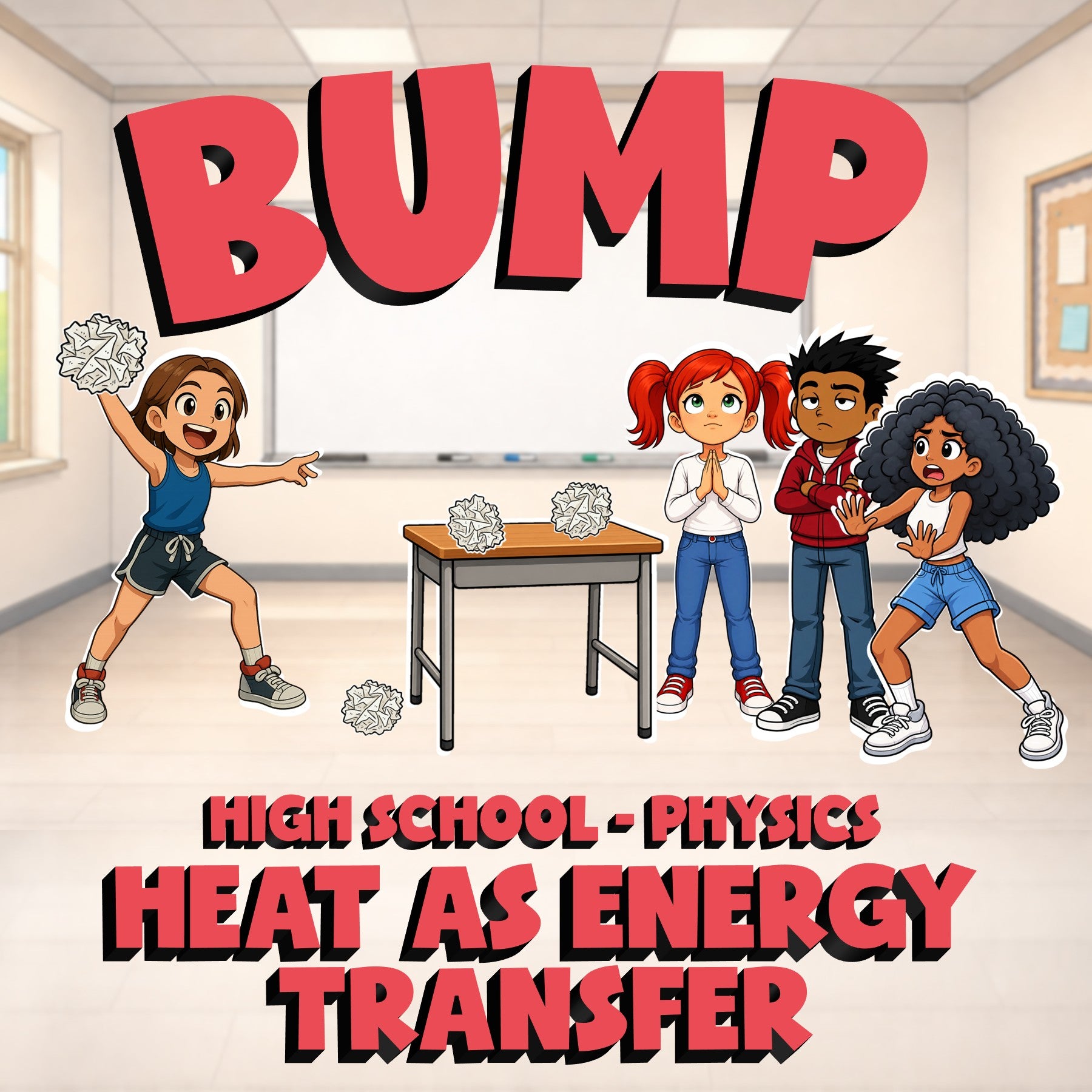 Heat as Energy Transfer BUMP Science Game - No Prep Physics Review Activity