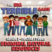 Regional Natural Resources BIG TERRIBLE GAME - No Prep Grade 3 Socials Review