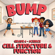 Cell Structure & Function BUMP Science Game - No Prep Grade 6 Review Activity