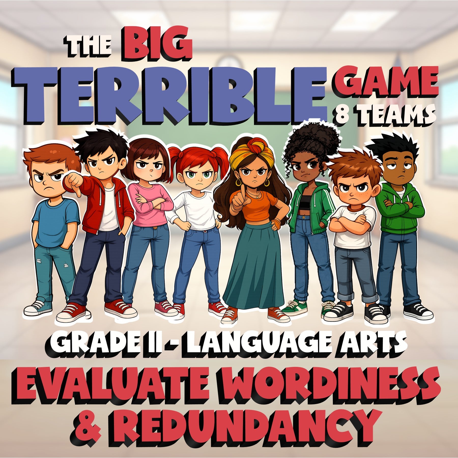 Evaluate Wordiness & Redundancy BIG TERRIBLE GAME - No Prep Grade 11 ELA Review