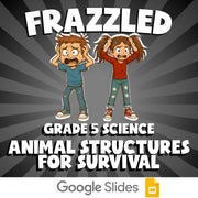 Animal Structures for Survival FRAZZLED Science Game - No Prep Grade 5 Review