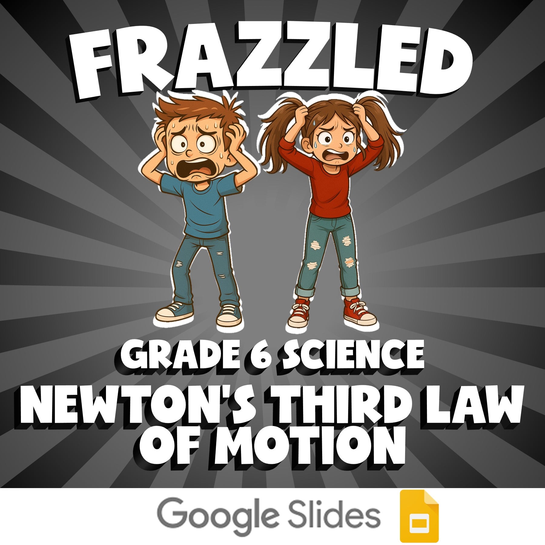 Newton's Third Law of Motion FRAZZLED Science Game - No Prep Grade 6 Review