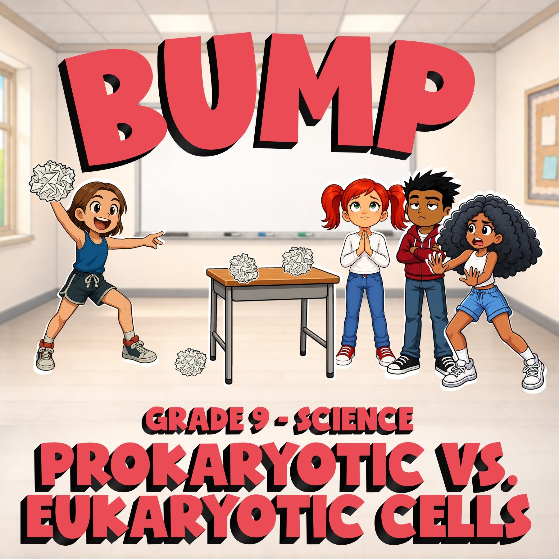 Prokaryotic vs. Eukaryotic Cells BUMP Science Game - No Prep Grade 9 Review