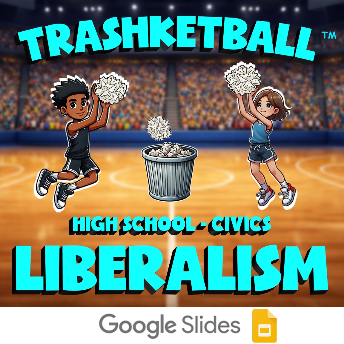 Liberalism TRASHKETBALL Civics Game - No Prep Review Activity