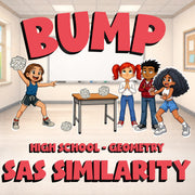 SAS Similarity BUMP Math Game - No Prep Geometry Review Activity