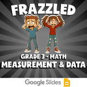 Measurement & Data FRAZZLED Math Game - No Prep Grade 3 Review Activity