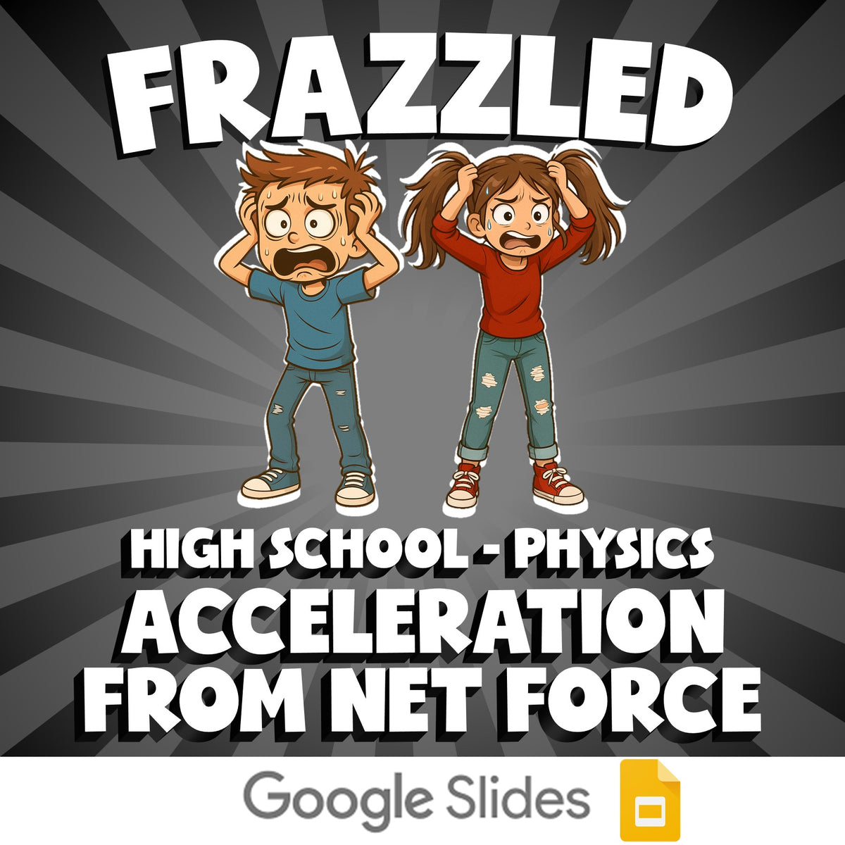 Acceleration from Net Force FRAZZLED Science Game - No Prep Physics Review