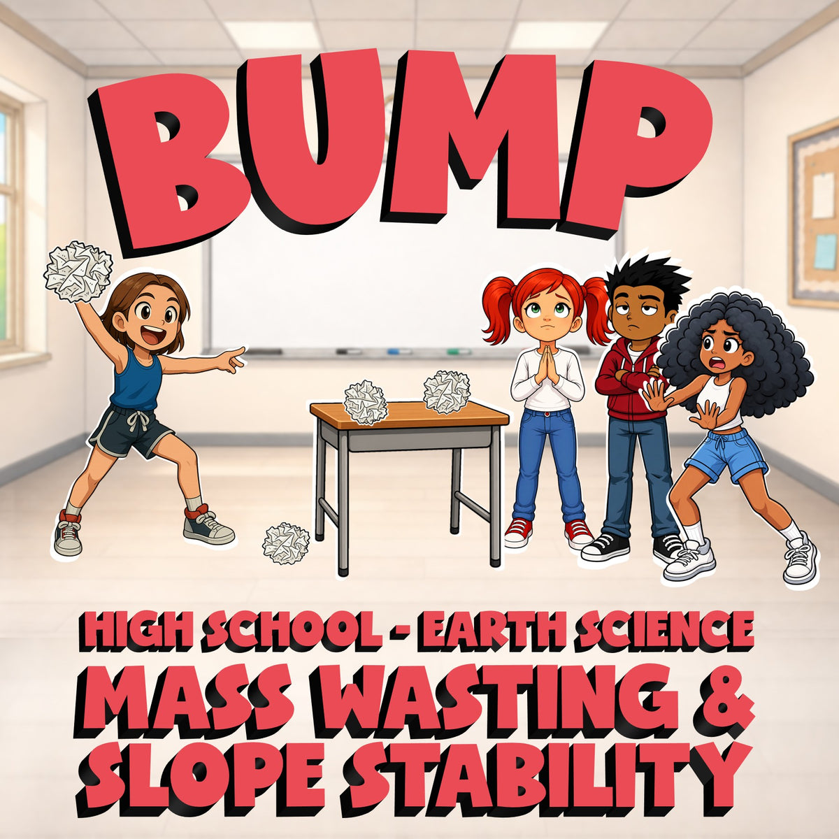 Mass Wasting & Slope Stability BUMP Game - No Prep Earth Science Review Activity