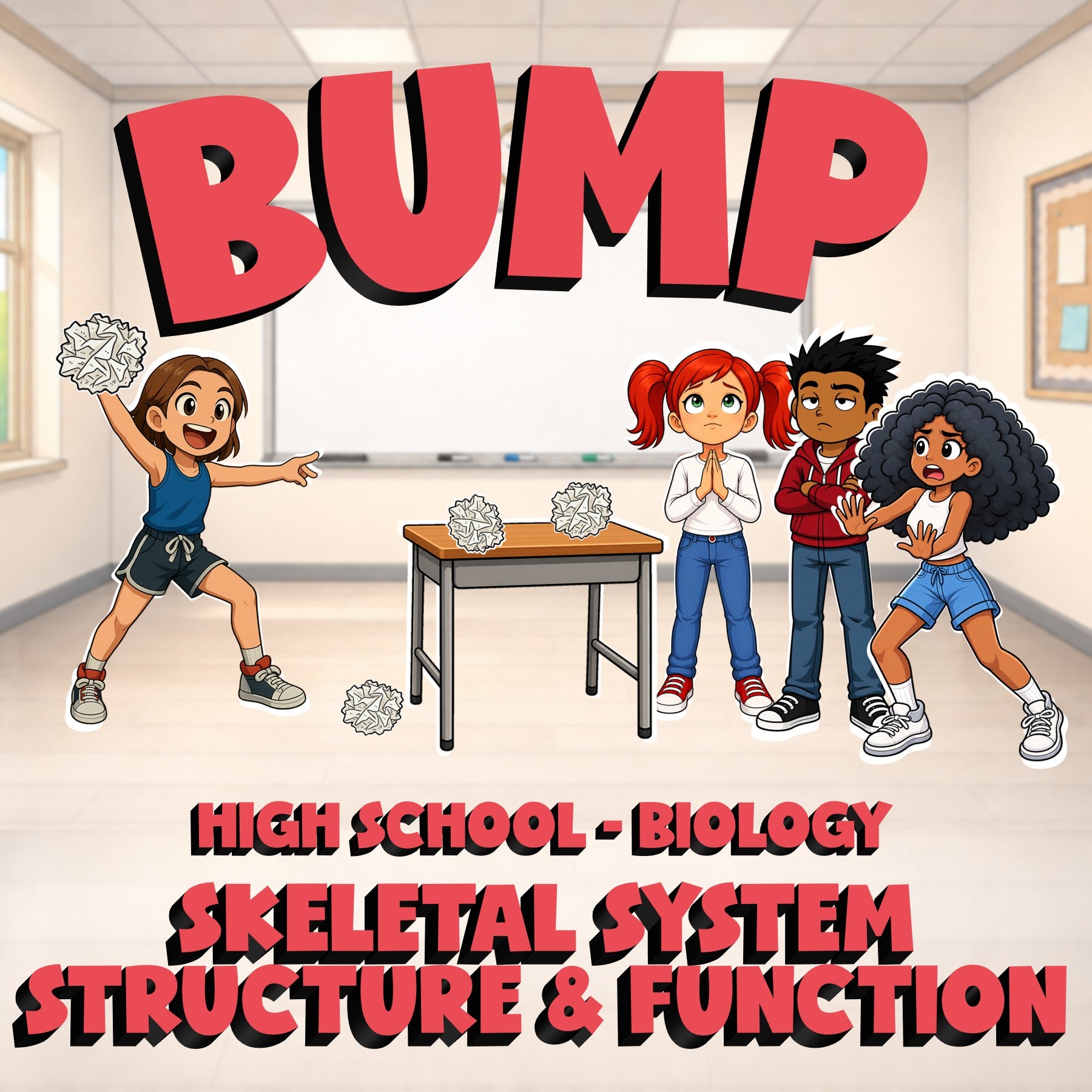Skeletal System Structure & Function BUMP Science Game - No Prep Biology Review