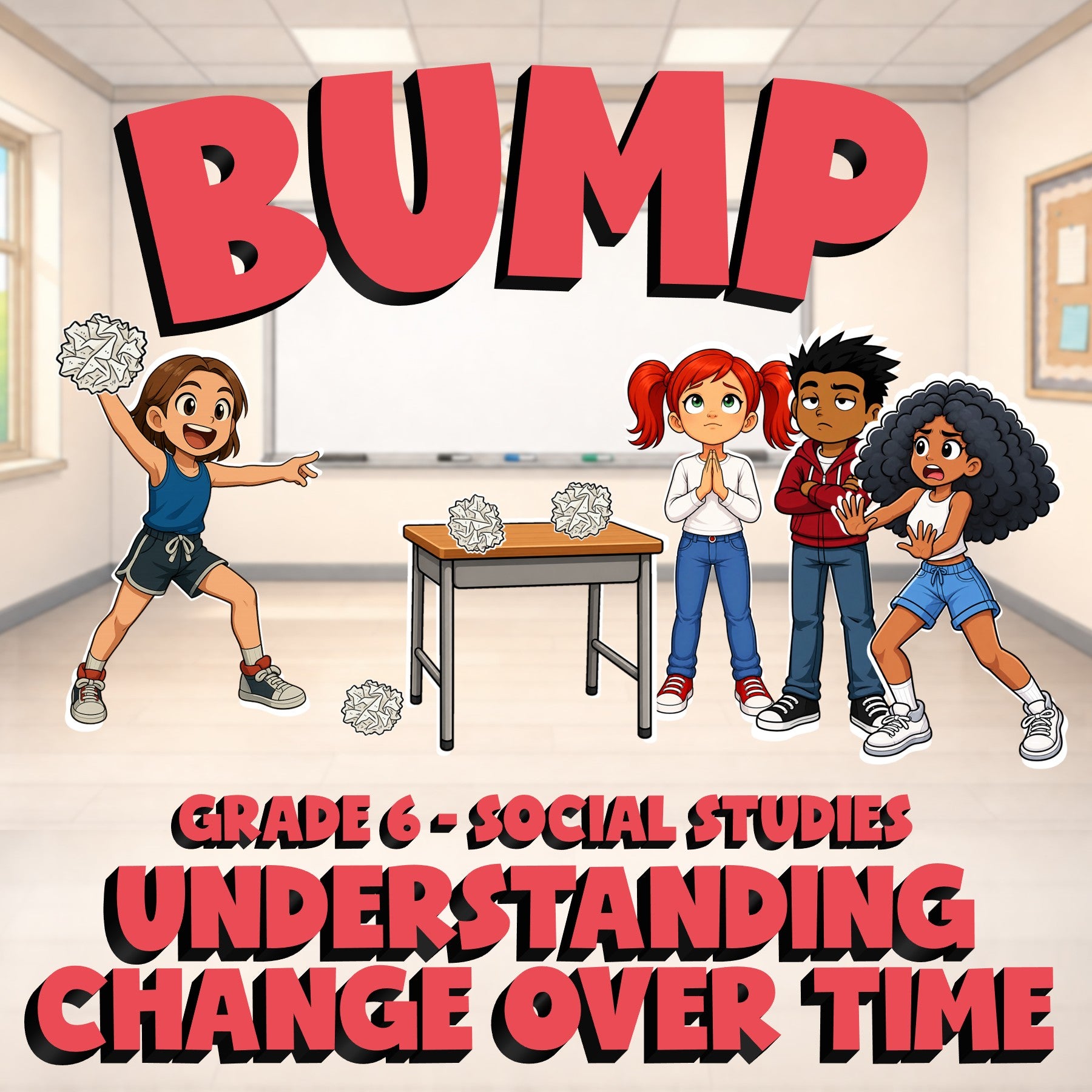 Understanding Change Over Time BUMP Socials Game - No Prep Grade 6 Review