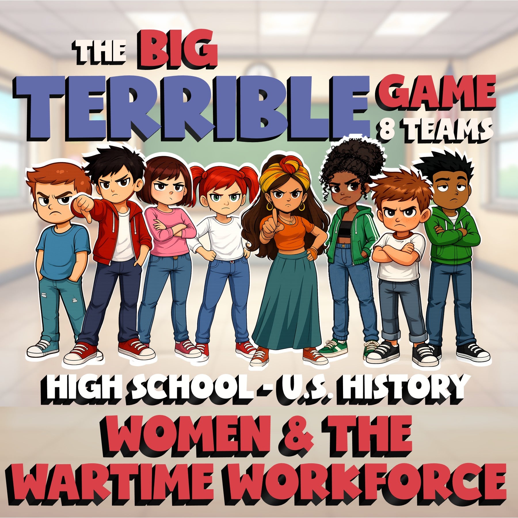 Women & the Wartime Workforce BIG TERRIBLE GAME - No Prep U.S. History Review