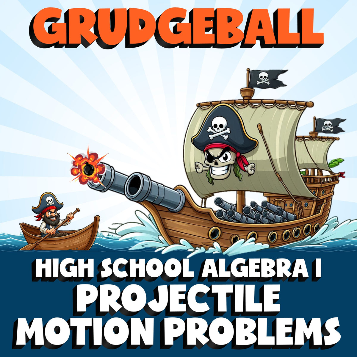 Projectile Motion Problems GRUDGEBALL Math Game - No Prep Algebra 1 Review