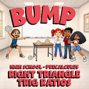 Right Triangle Trig Ratios BUMP Math Game - No Prep PreCalculus Review Activity