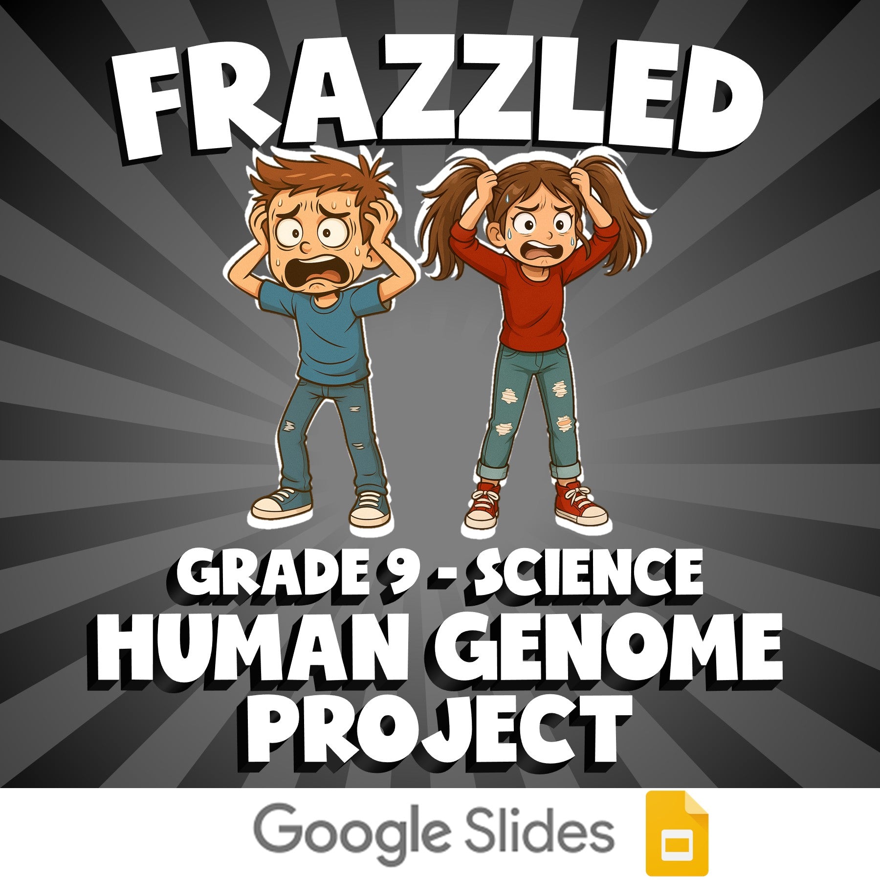 Human Genome Project FRAZZLED Science Game - No Prep Grade 9 Review Activity