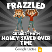Money Saved Over Time FRAZZLED Math Game - No Prep Grade 3 Review Activity