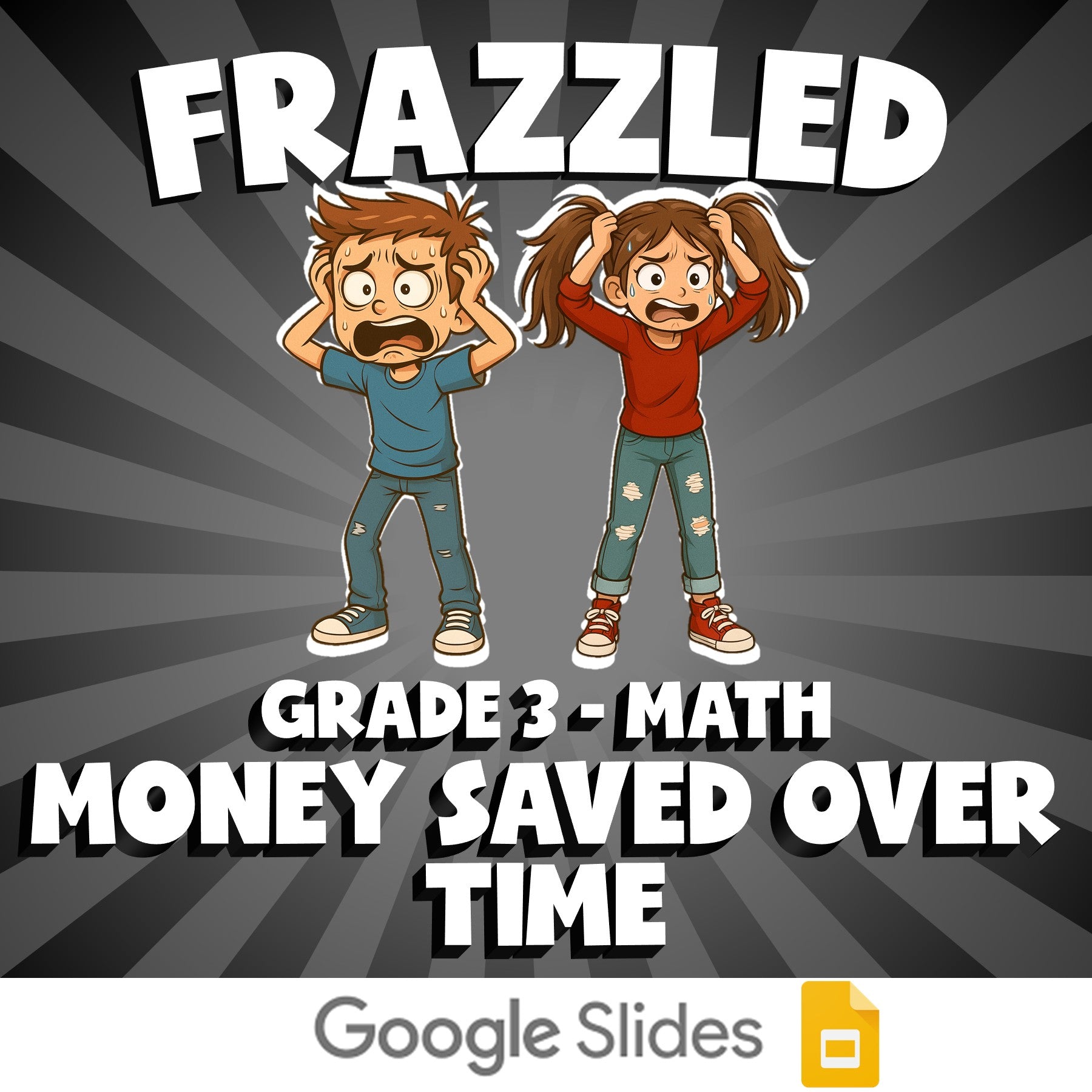 Money Saved Over Time FRAZZLED Math Game - No Prep Grade 3 Review Activity