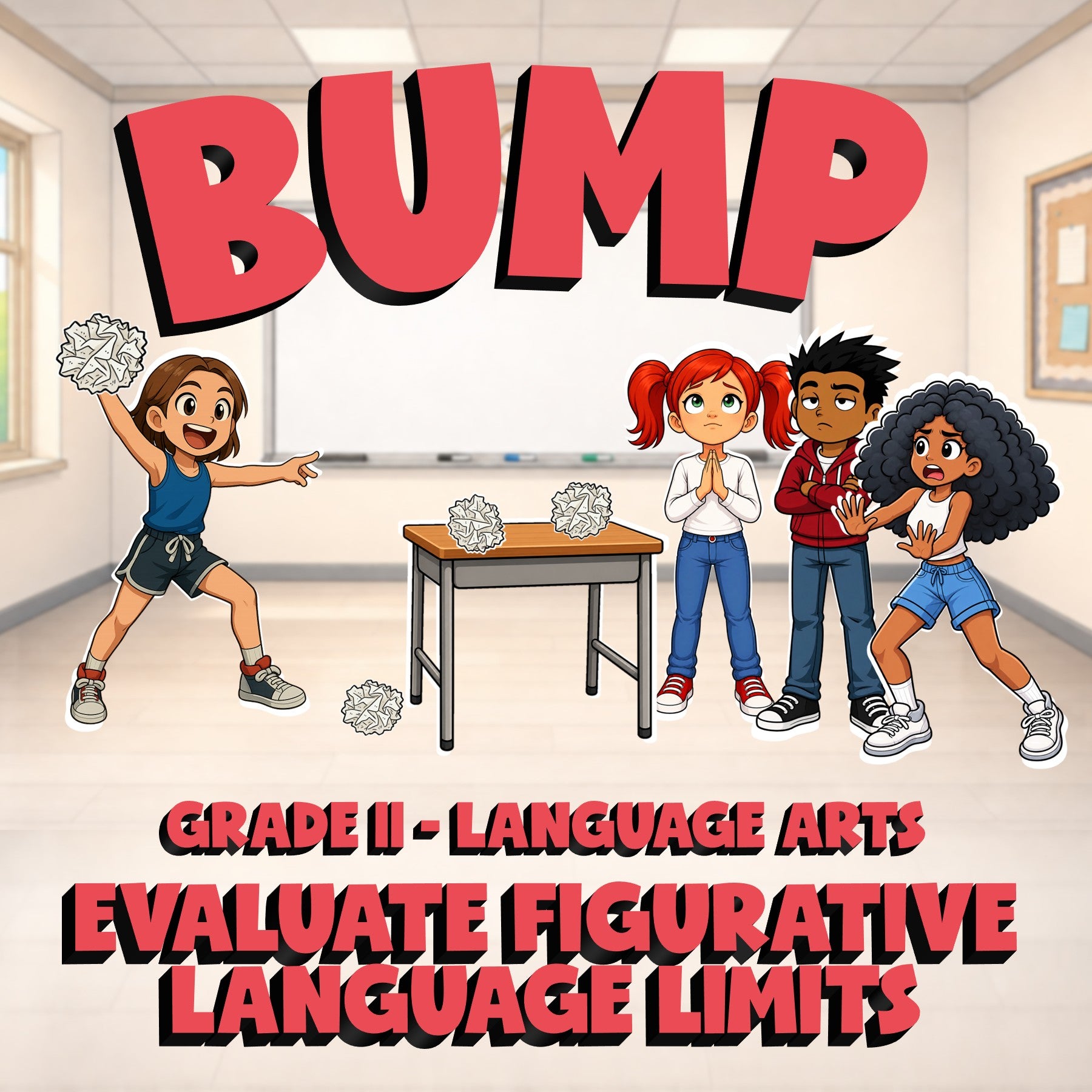 Evaluate Figurative Language Limits BUMP ELA Game - No Prep Grade 11 Review