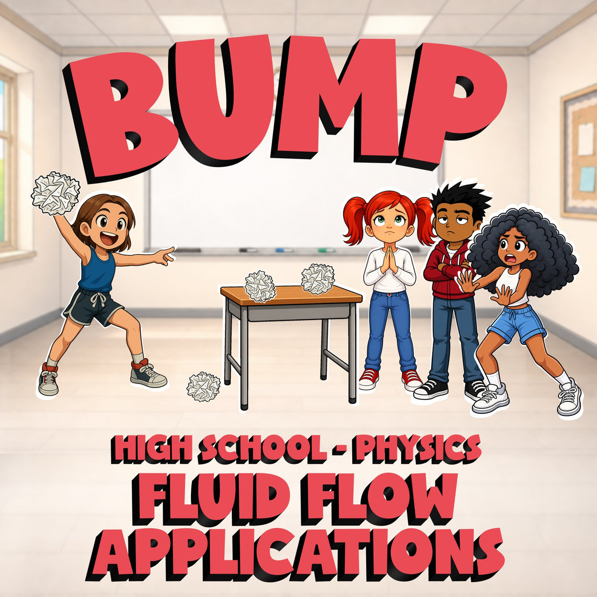 Fluid Flow Applications BUMP Science Game - No Prep Physics Review Activity