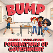 Foundations of Government BUMP Socials Game - No Prep Grade 6 Review Activity
