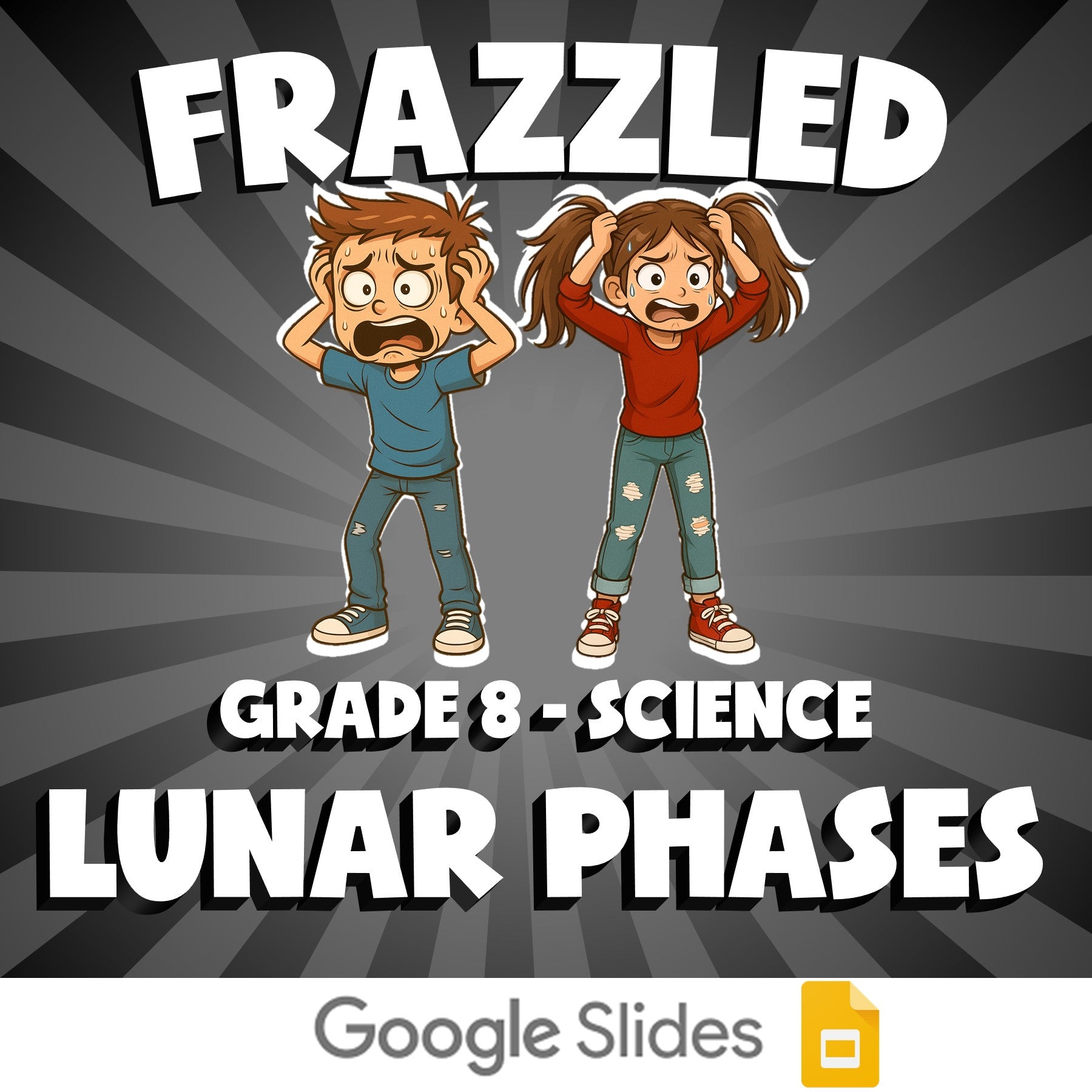 Lunar Phases FRAZZLED Science Game - No Prep Grade 8 Review Activity
