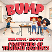 Properties of Triangle Segments BUMP Math Game - No Prep Geometry Review