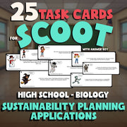 Sustainability Planning Applications SCOOT TASK CARDS Science Game - Biology