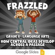 How Central Ideas Develop Across a Passage FRAZZLED ELA Game - No Prep Grade 11