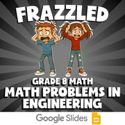 Math Problems in Engineering FRAZZLED Math Game - No Prep Grade 8 Review