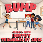 Identify Triangles by Sides BUMP Math Game - No Prep Grade 4 Review Activity